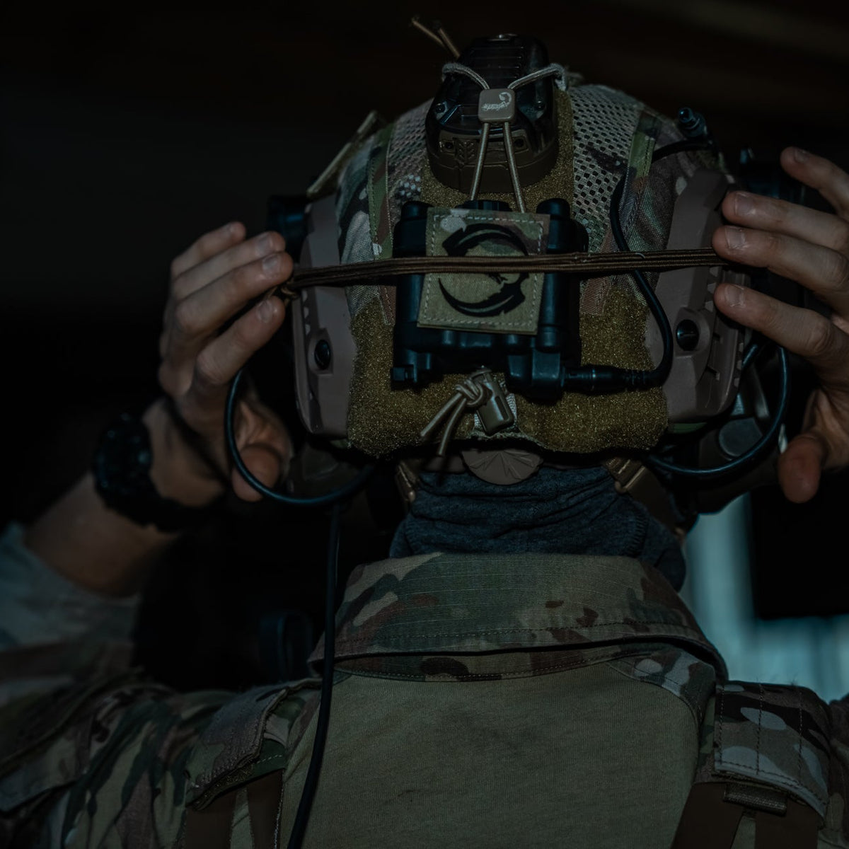 The Scythe Helmet Logo Patch Operator